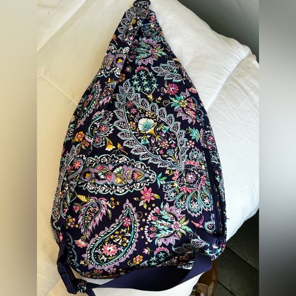Vera Bradley Navy and Floral Sling Backpack - Picture 6 of 6